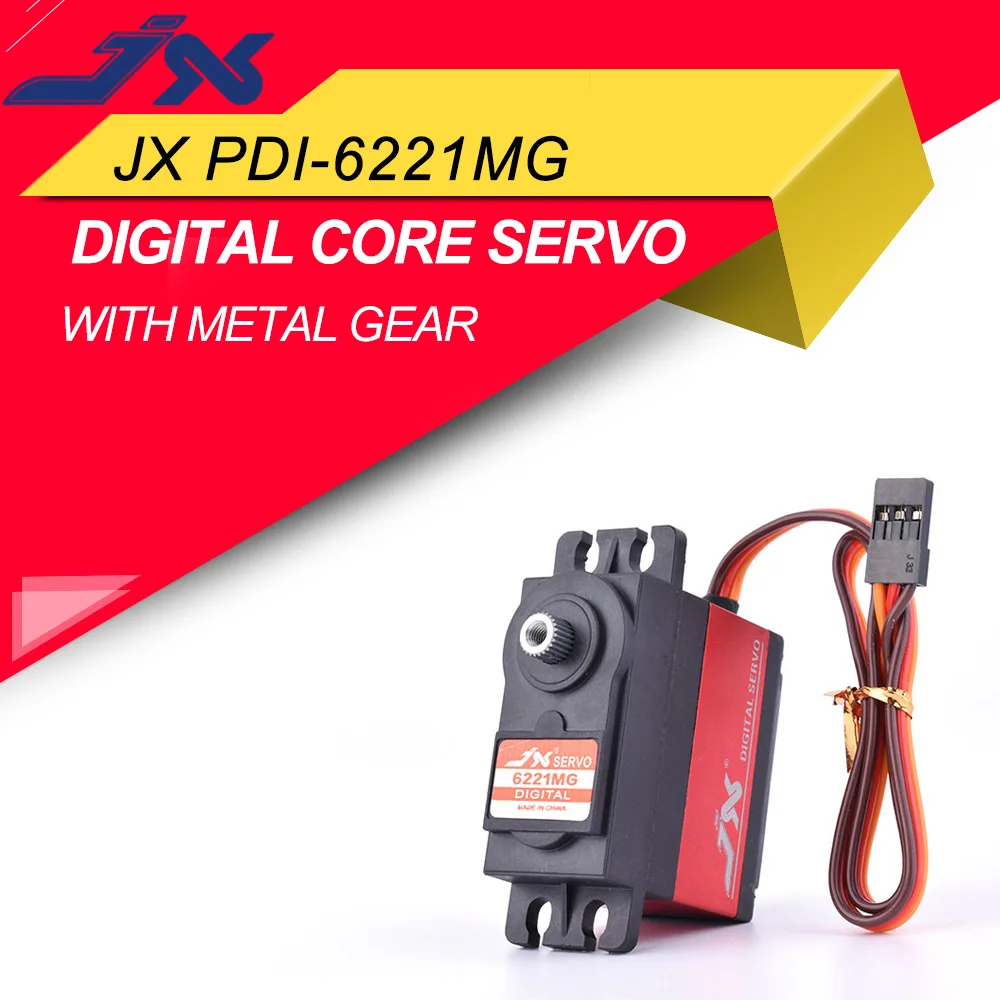 JX PDI-6221MG 4 8-6 0 в 20 кг 16 сек большой крутящий момент металлическая шестерня цифровой