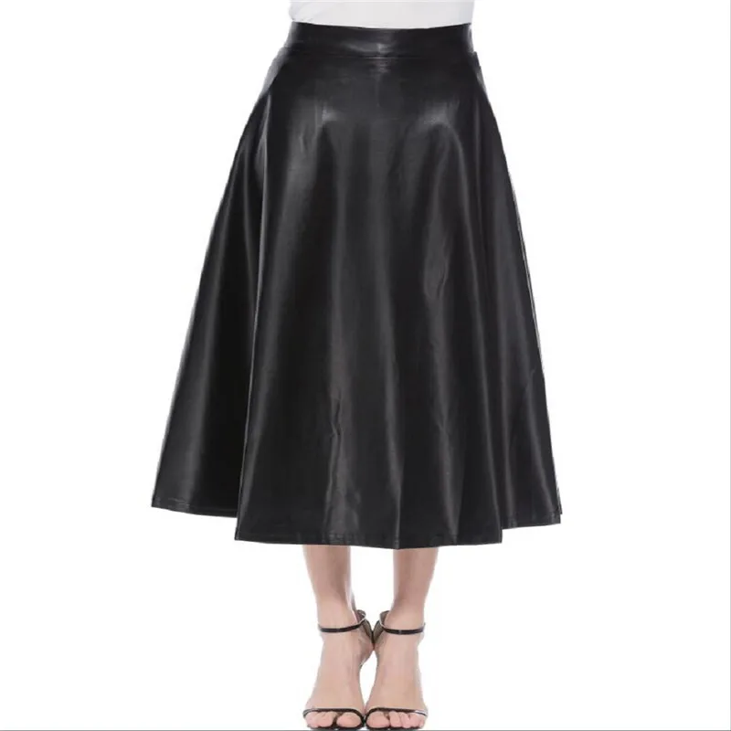 

Solid Mid-Calf Casual Skirts Women