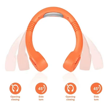 

Mini USB Portable Fan Neck Fan Neckband With Rechargeable Battery Small Desk Fans handheld Air Cooler Conditioner for Room