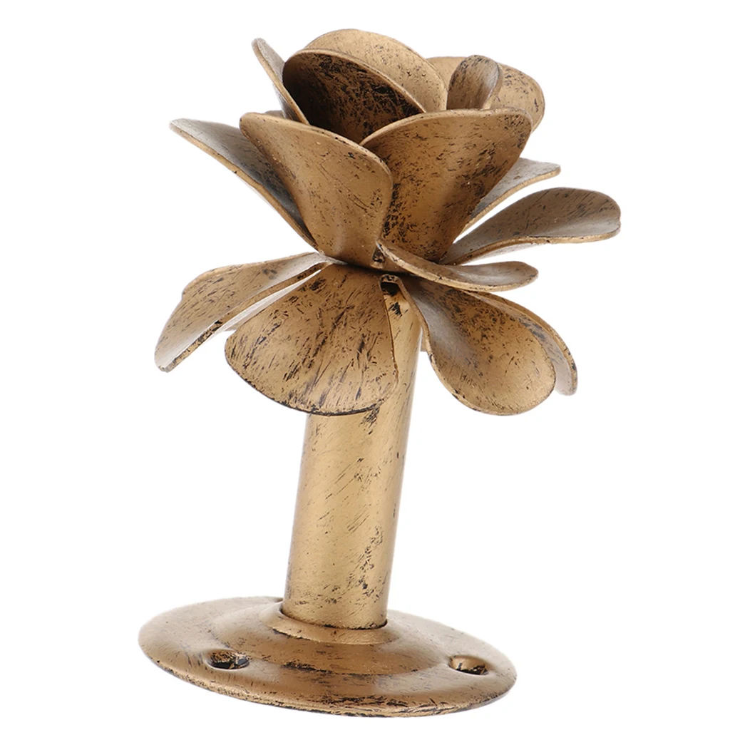 Vintage Wall Hooks Rose Flower Drapery Curtain Holdbacks Towel Hook Metal Tieback Hooks for Tassels