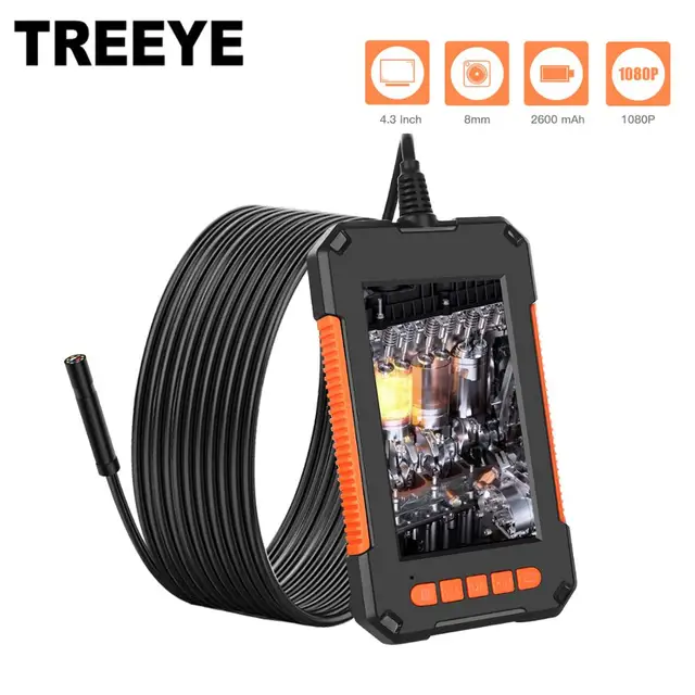 $29.91 P40 HD1080P 8MM Lens Screen inspection endoscope camera 2600mah IP67 waterproof borescope 4.3 inch HD IPS Screen Car Monitor