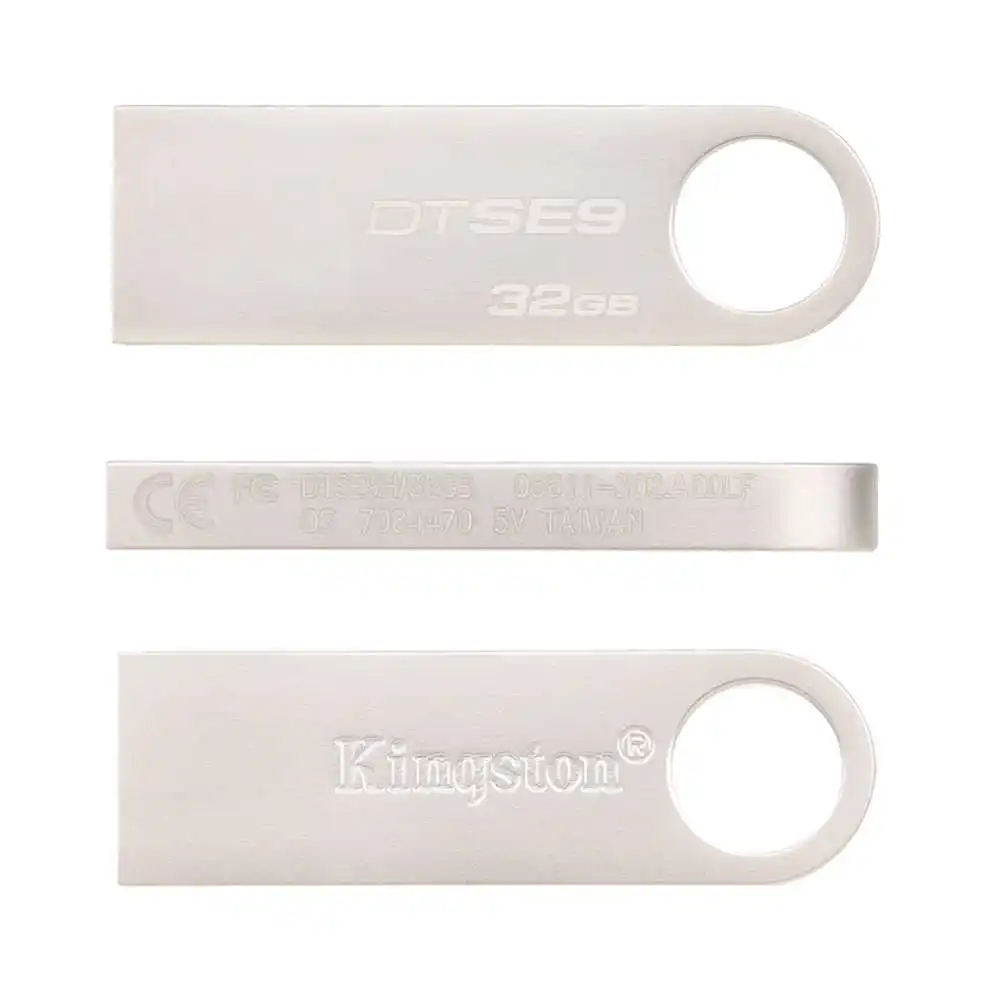 Kingston USB флеш-накопитель 16 ГБ USB 2,0 флеш-накопитель металлические флешки DTSE9H Memory Stick Memoria U Stick