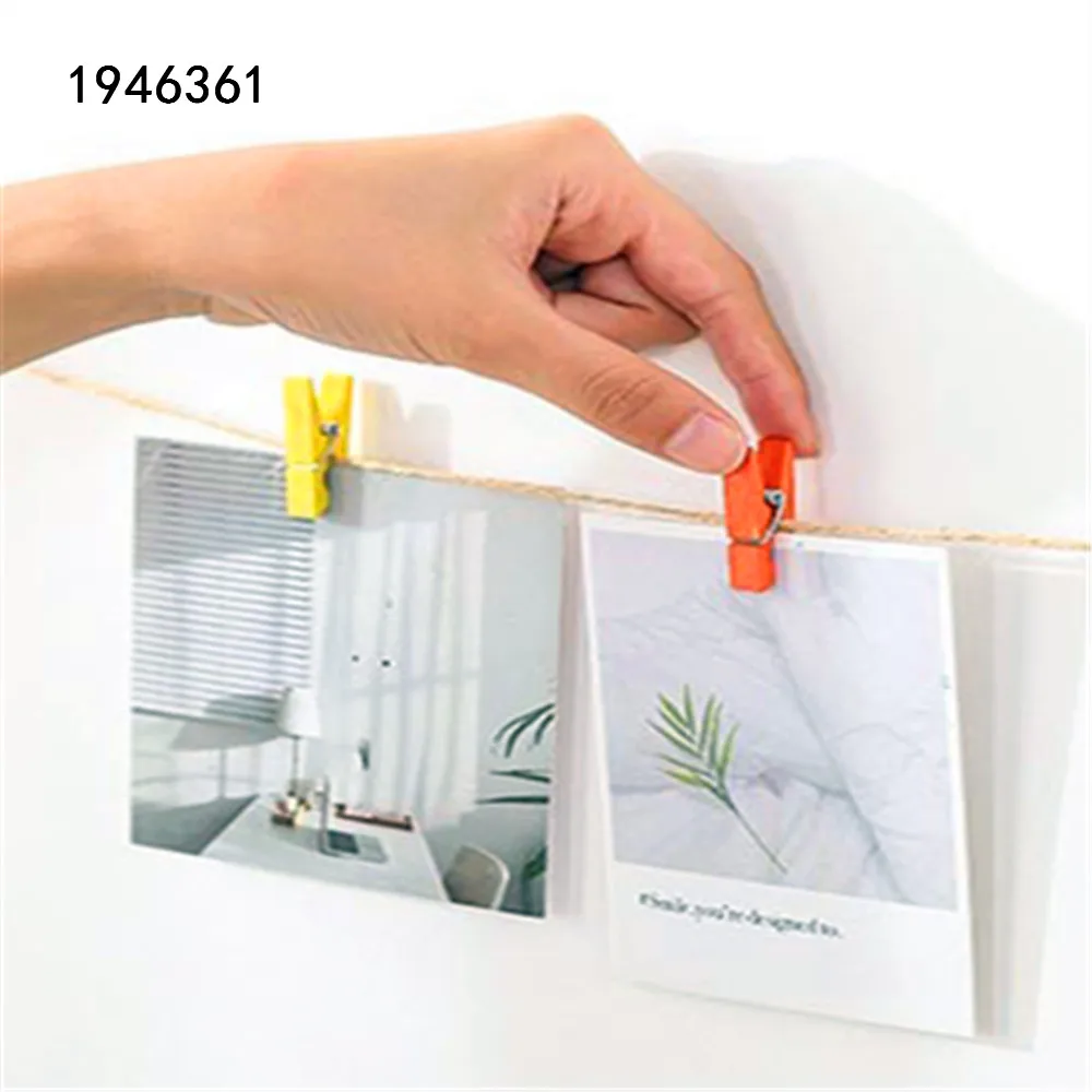 Wooden Clips 25mm 35mm 45mm 60mm 72mm Color Wooden Clips Photo Clips Clothespin Craft Decoration School Office clips