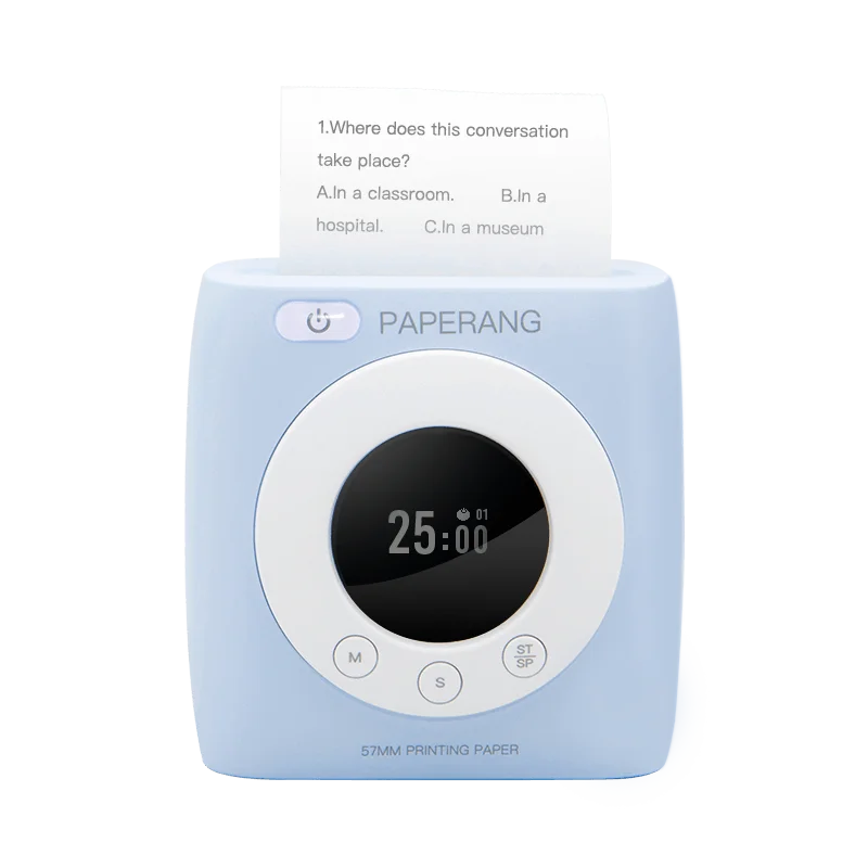 Blue Mijia PAPERANG P2S Карманный принтер портативный Bluetooth 4,0 принтер 300 точек/дюйм термальный фото телефон Беспроводное подключение мини-принтеры - Цвет: Blue