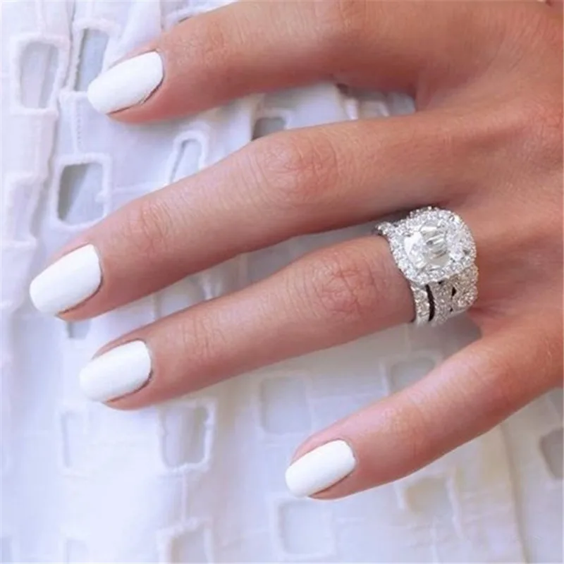 Blaike очаровательные 925 пробы серебряные кольца для женщин роскошные циркониевые обручальные кольца ювелирные изделия подарки на день рождения