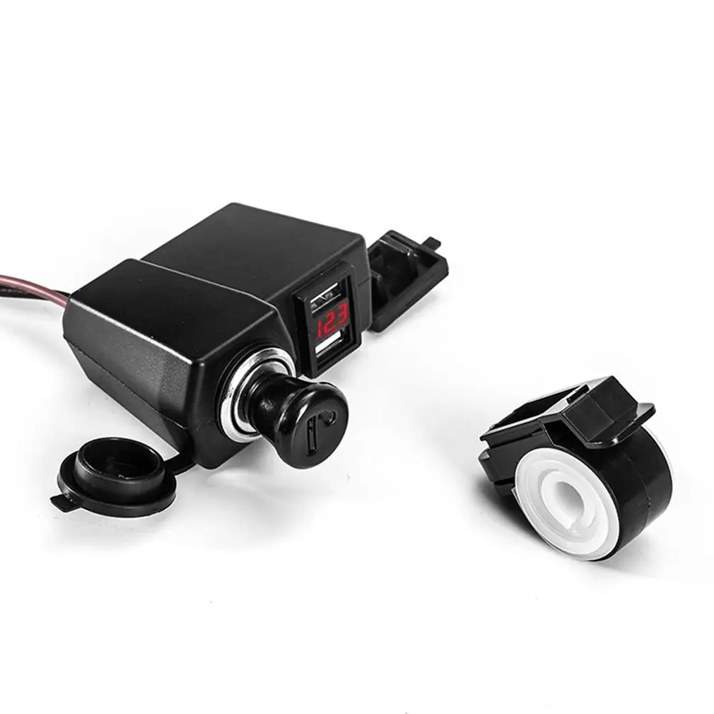 Мотоцикл модифицированный автомобильный телефон Usb зарядное устройство с переключателем 12 В Водонепроницаемый Многофункциональный Быстрая зарядка прикуриватель база