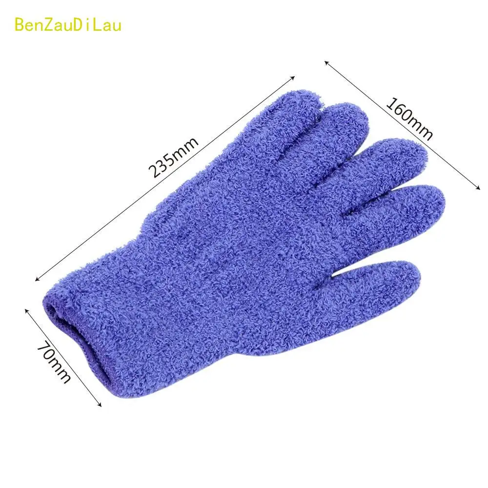 Car Wash Gloves Coral Velvet Knitted Washing Gloves Cleaning Tool Soft Microfiber Car Detailing Dust Removal Care Tool