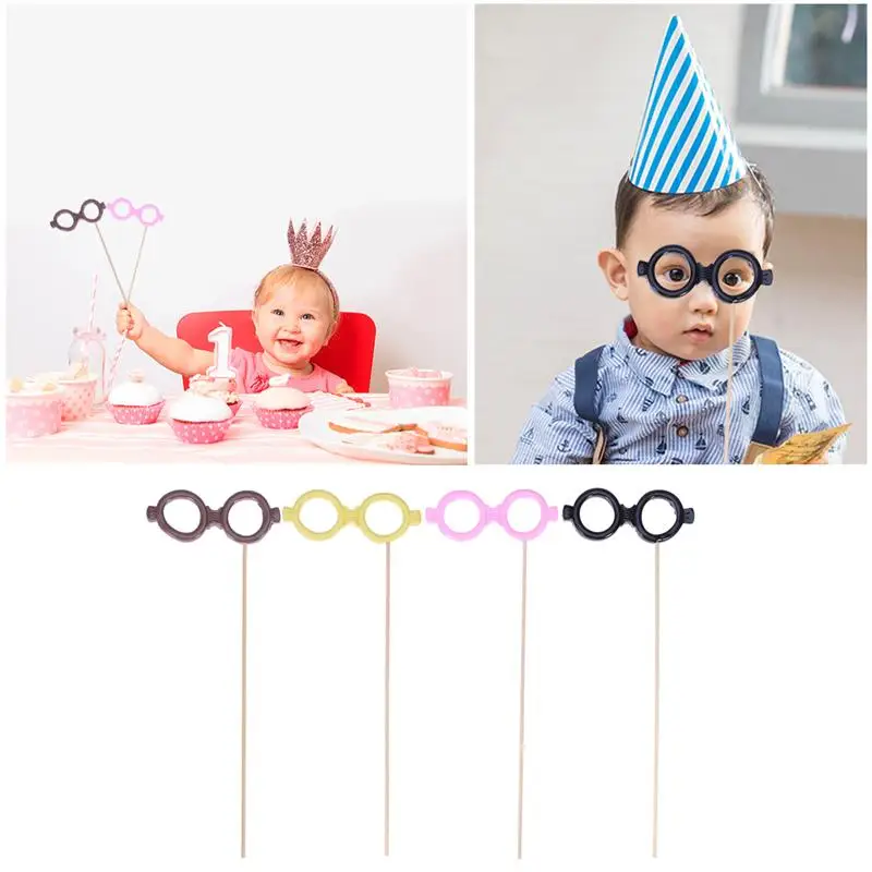 Wedding Photo Props on a Stick Mask Beard Mustache Hat Glasses Lips Photo Booth Posing Props for Party