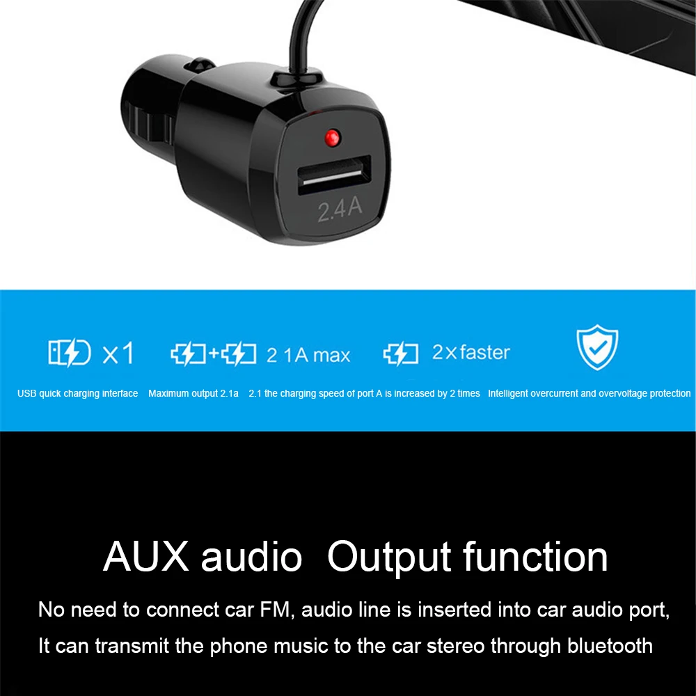 Автомобильное зарядное устройство Bluetooth MP3-плеер V12 Автомобильный MP3-плеер Bluetooth автомобильное USB зарядное устройство с помощью Bluetooth гарнитуры 5