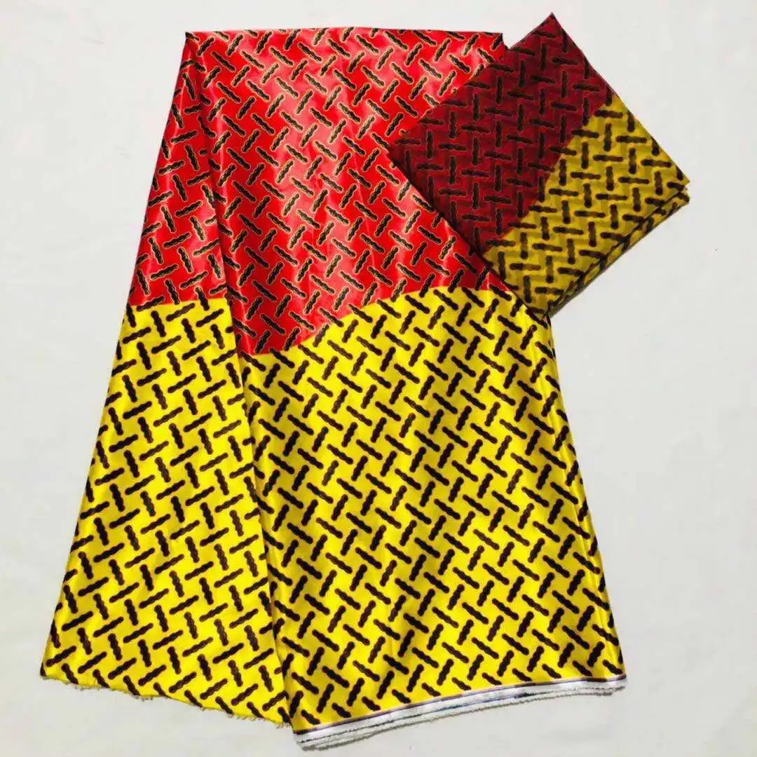 Имитация шелковой ткани африканская ткань с принтом ткань нигерийская Анкара африканская восковая печать для вечерние 4+ 2 ярдов для ткани SM30