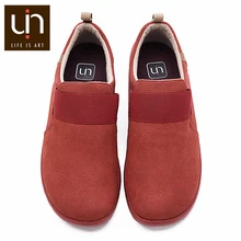 UIN Kakadu/сезон осень-зима; повседневная обувь для женщин и мужчин; замшевые лоферы из микрофибры; удобная обувь; Легкие красные кроссовки