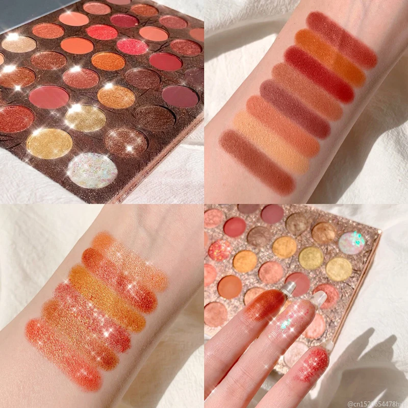 

35 Colors Matte Glitter Cream Eyeshadow Palette Waterproof Pearlescent Sequins Shimmer Powder Pigment Eye Makeup Cosmetic TSLM1