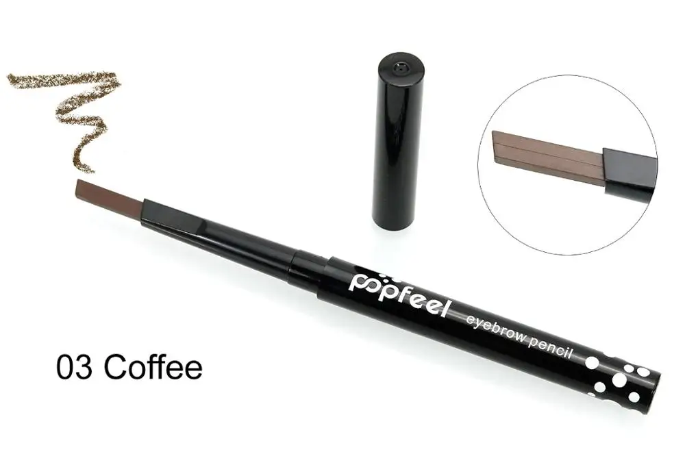 03 Coffee POPFEEL 5 цветов водонепроницаемая авторучка для бровей долговечные тени для бровей тональный карандаш для бровей Тени для бровей Косметика для макияжа - Цвет: 03 Coffee