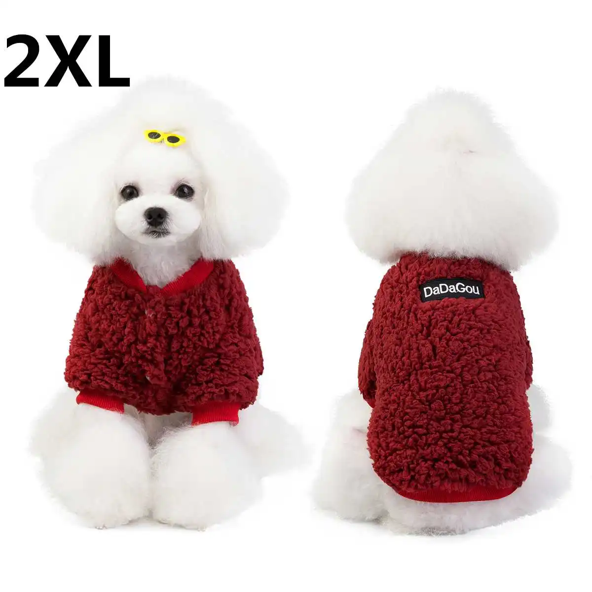 S-2XL милые собака и кошка, одежда для щенка, свитер, маленькая рубашка для щенка, мягкие куртки для кошек, одежда для собак, зимний теплый Рождественский свитер для собак - Цвет: 2XL Wine