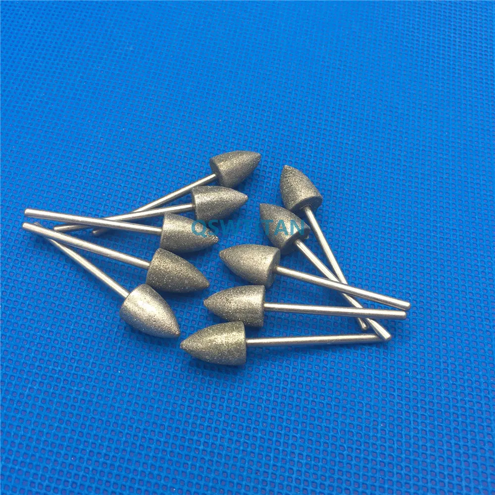 

10pcs Dental Lab Assorted Diamond Burs 2.35mm Millers Tooth Drill Jewelers Polishing tool