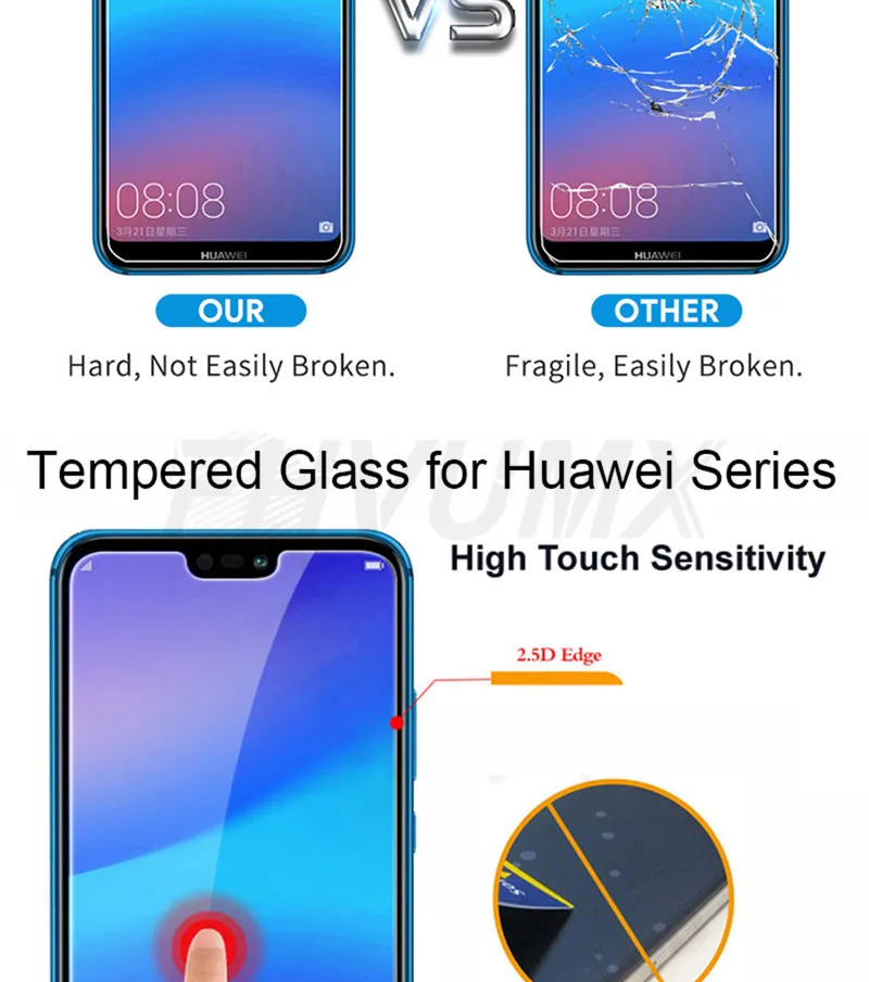Защитная пленка для экрана телефона huawei P20 Pro Nova 3 4 3i 3e 9H HD, стекло на P Smart Z, закаленное стекло для mate 20 Lite 20X