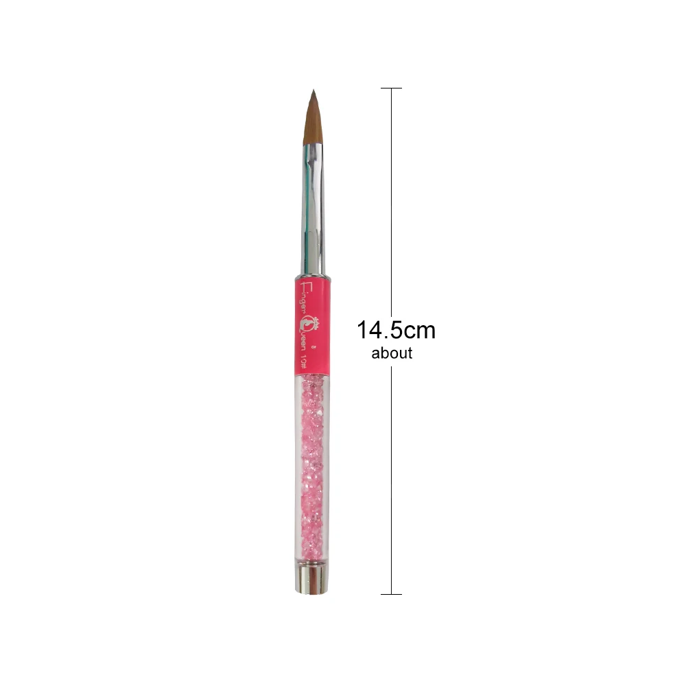 1 шт. акриловая кисточка для ногтей Kolinsky Crystal Pen Материал металл акриловые стразы Kolinsky комбинированная кисть для маникюра