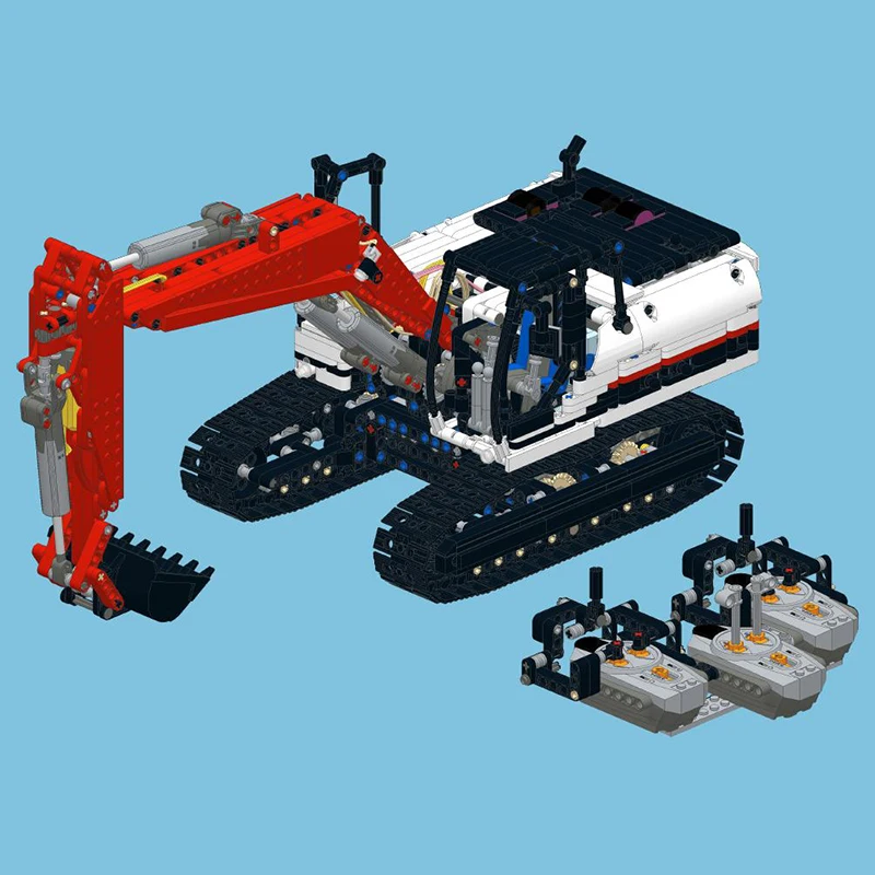 C239 With Motor BuildMOC экскаватор игрушка RC Инженерная машина MOC 2513 linkbelt 250 3 экскаватор RTR для детей Рождественский подарок автомобиль с дистанционным управлением - Цвет: C239 With Motor