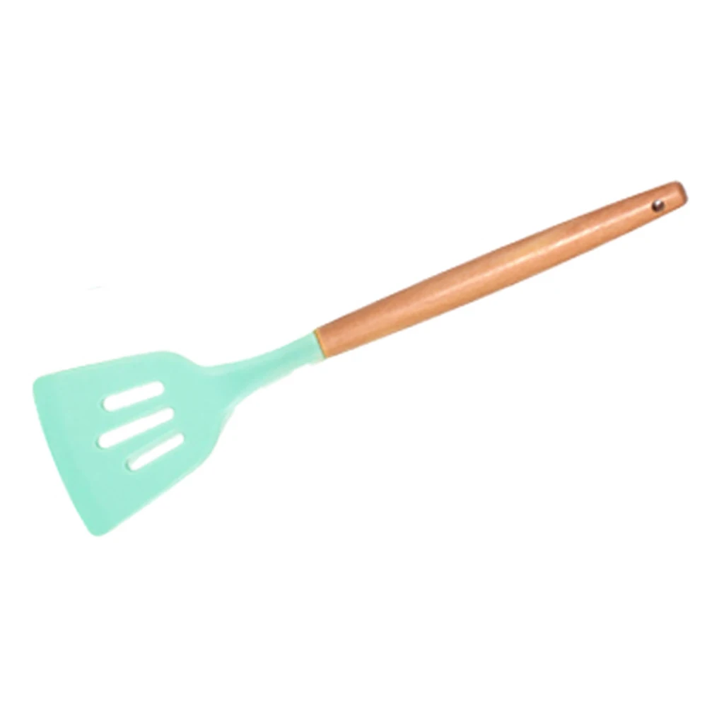 Spatula 1 шт., силиконовая головка, деревянная ручка, кухонная утварь, паста, ложка, яичный венчик, лопатка, кухонная посуда, кухонные инструменты - Цвет: Spatula