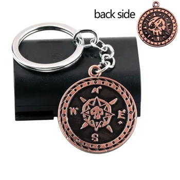 

Game Sea of Thieves Keychain Pirate Skeleton Pendant Necklace Keyring Fans Collection Gift Jewelry