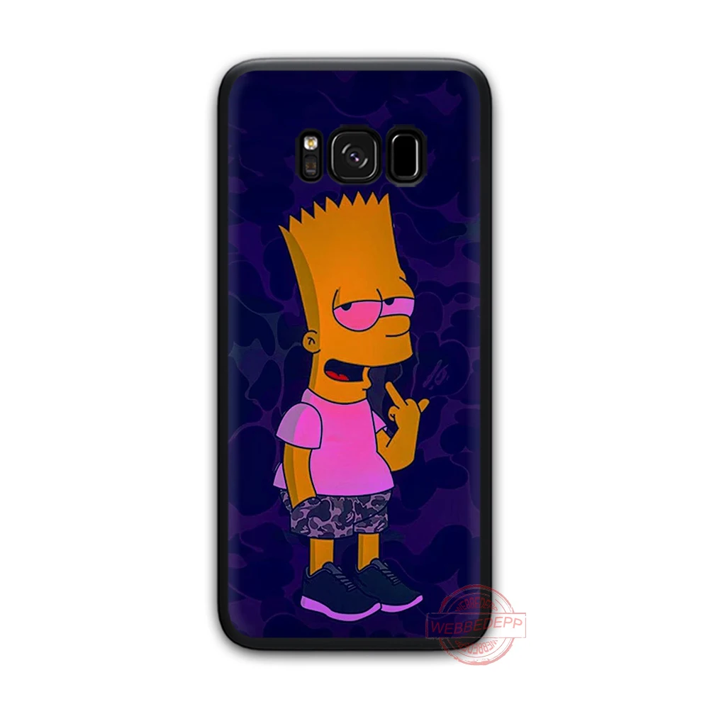 1 WEBBEDEPP Симпсон мягкий чехол для телефона для samsung S6 S7 край S8 S9 S10 плюс J4 J6 J7 J8 Note8; большие размеры 9, 10 - Цвет: 1