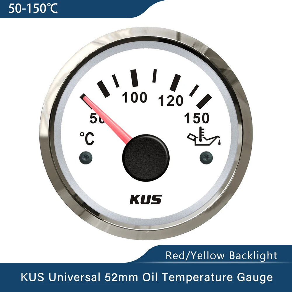 KUS Universal 52mm(2") Car Oil Temp Temperature Gauge Sensor Meter