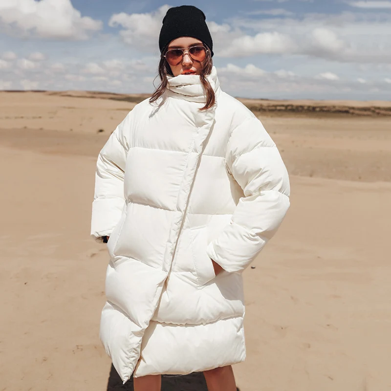 Парка женская 2019 пальто новая зимняя куртка Женское на белом утином пуху