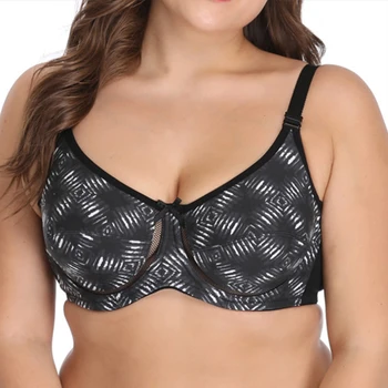 

Plus Size Women's Bra Thin Cup Underwire Bra Breathable Brassiere Adjustable Top Underwear Lady Push Up Bralette Lingerie New