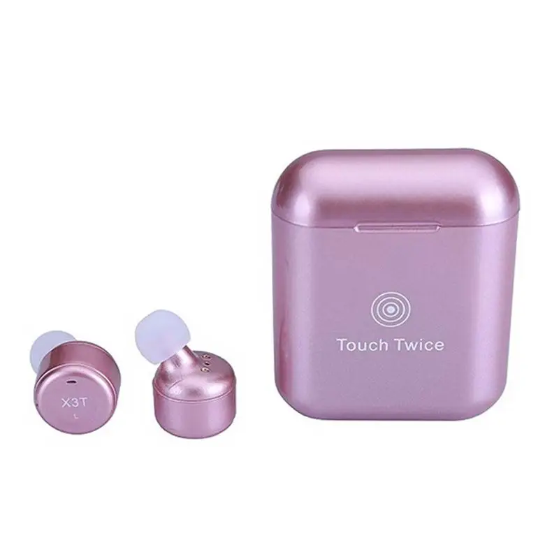 X3T Touch Control True Wireless Bluetooth Earbuds Earphone Mini Sport Earphones With Charging Case for Smart Phones - Цвет: Цвет: желтый