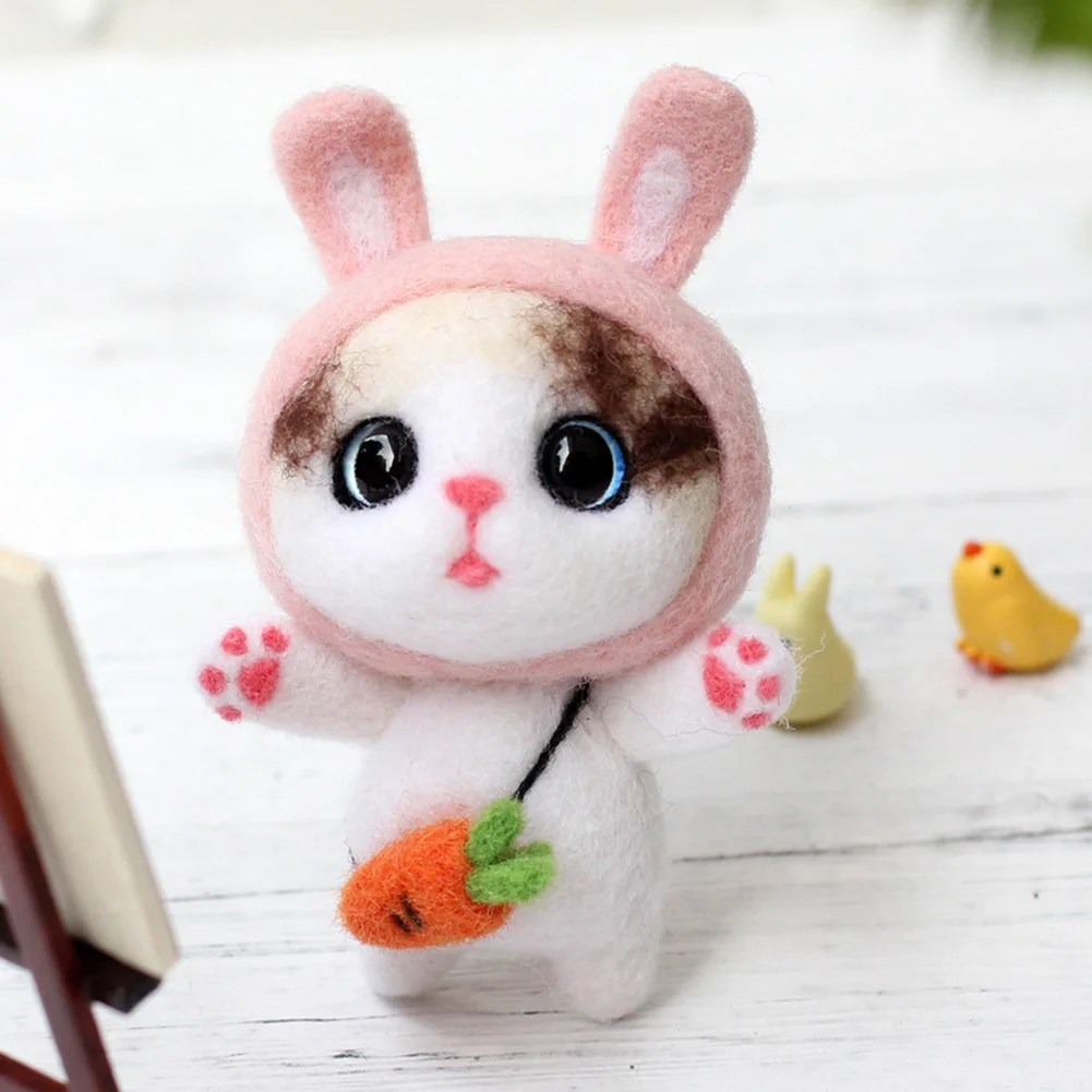 bunny Кукла Войлок ремесло сделай сам не готовая тыкается набор для рукоделия пакет для игл QP2 - Цвет: bunny