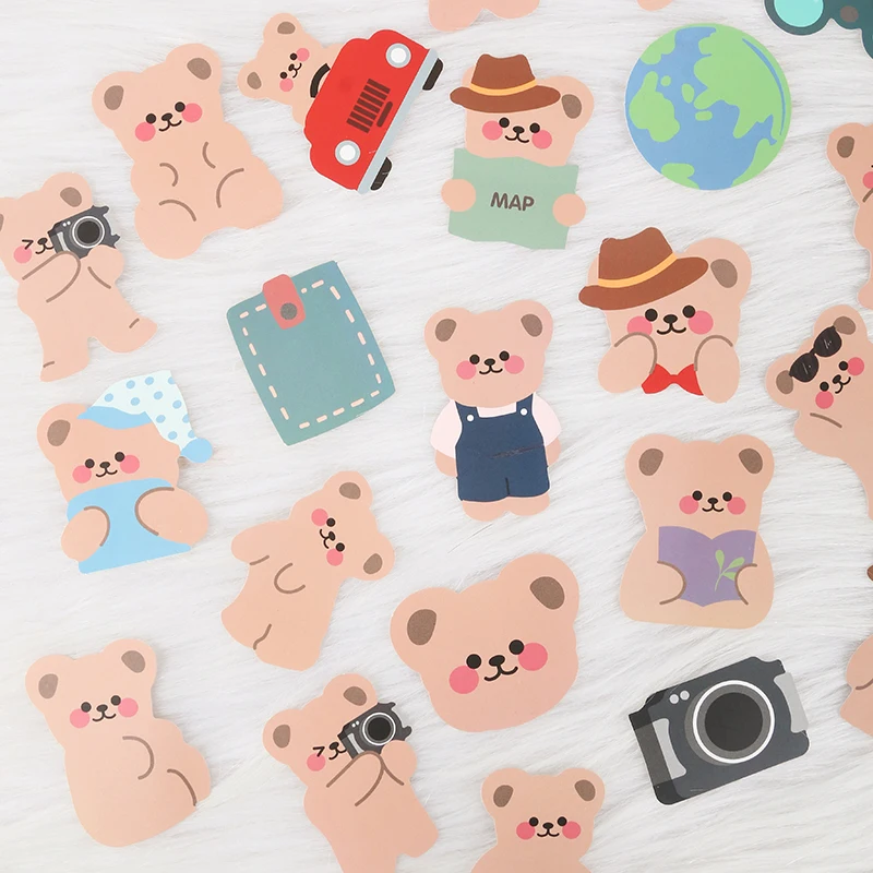 50pcs pack cute travel bear stickers scrapbooking decorative sticker korean diy diary album stick label kawaii stationery stationery sticker aliexpress