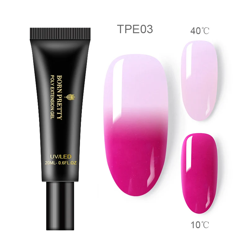 BP-TPE03 Гель для наращивания ногтей BORN PRETTY Glittery, 20 мл, УФ-гель для наращивания ногтей, маникюрный гель, лак для ногтей - Цвет: BP-TPE03