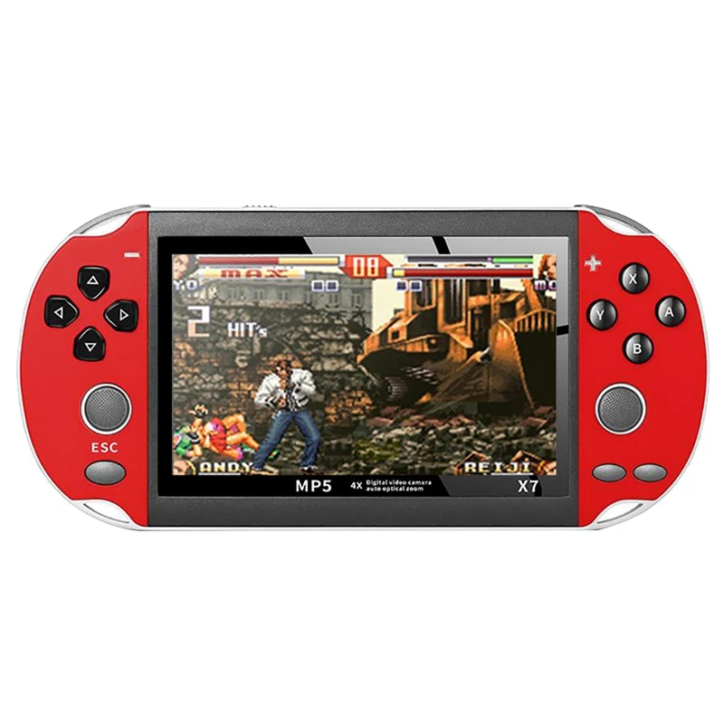 AAAE Top-Portable Retro Classic Game Console Handheld Boy Nostalgic 800 Built-In 4.3 Inch TFT Screen Games for Child Nostalgic P - Цвет: red