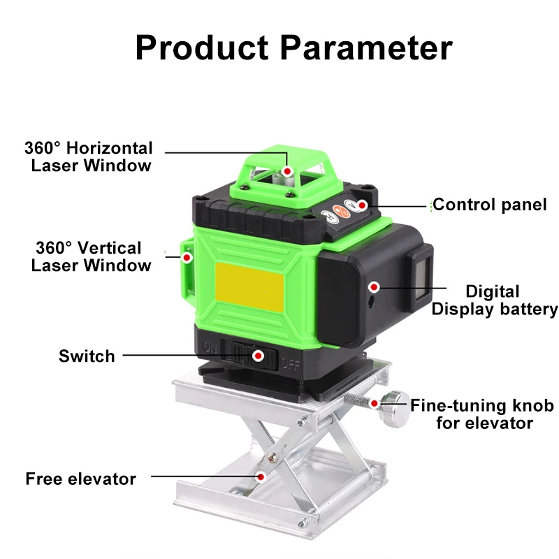 4D 16 зеленых линий лазерный уровень штатив самонивелирующийся 360 горизонтальный и вертикальный крест Высокая точность открытый Мощный лазерный луч