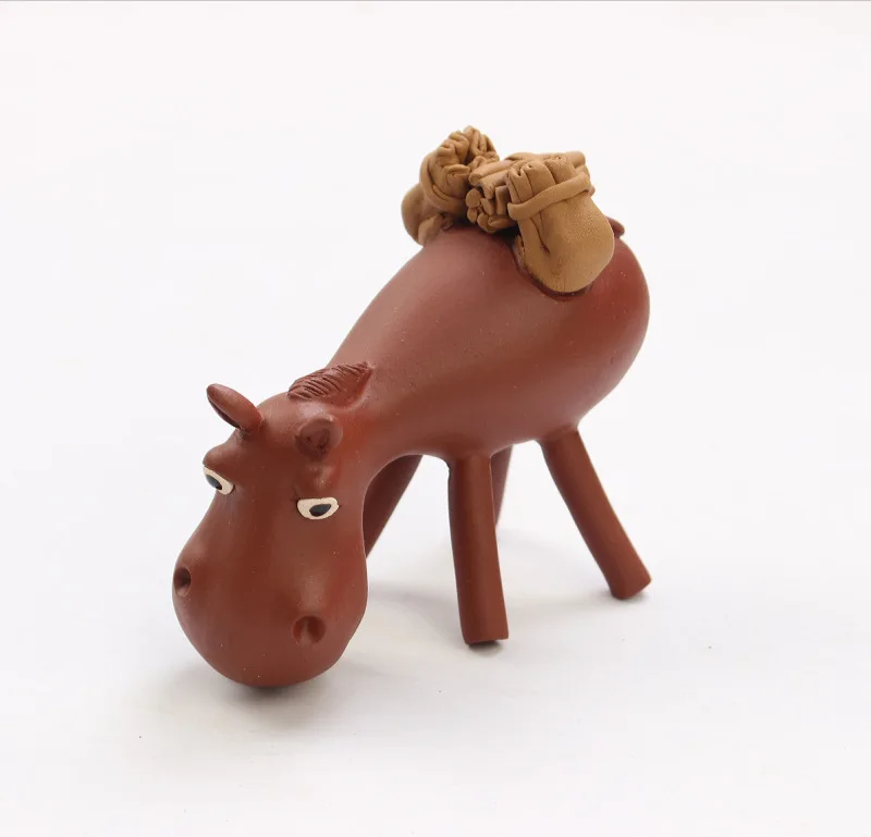 Manufacturers Direct Selling Clay Tea Ornaments Boutique Handmade Can Raise Tea Sets Tea Set Cool Animal Donkey Special Offer