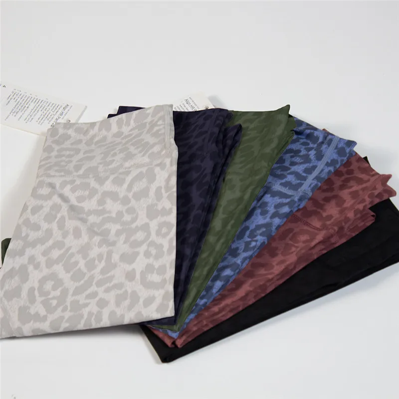 Lulu High Waist Yoga Leggings Leopard Camouflage Print Fitness Women Sport Pants Tight Gym Athletic High-rise Align Buttery Soft