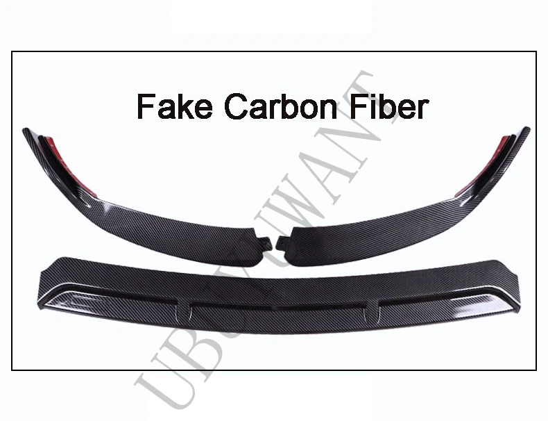 Fake Carbon Fiber Для Mercedes-Benz W177 A200 A180 A250- автомобиль ABS передний спойлер авто диффузор Бампер протектор украшения - Цвет: Fake Carbon Fiber