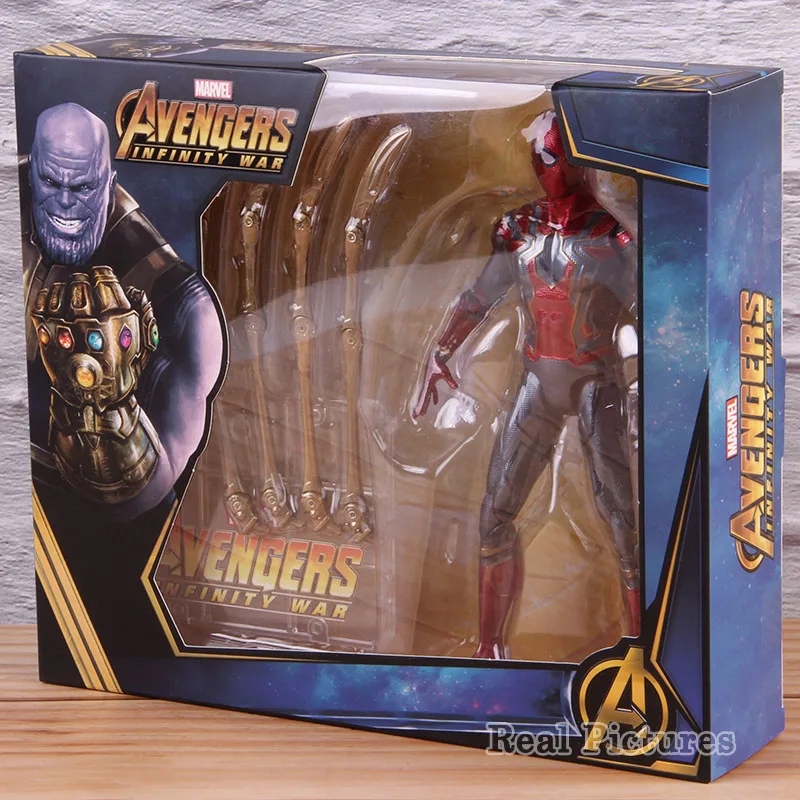 Marvel, Мстители, игрушки танос, Человек-паук, Железный человек, Капитан Америка, антмен, черная вдова, Скарлет, ведьма, Черная пантера, Халк, фигурка - Цвет: L With colorful box