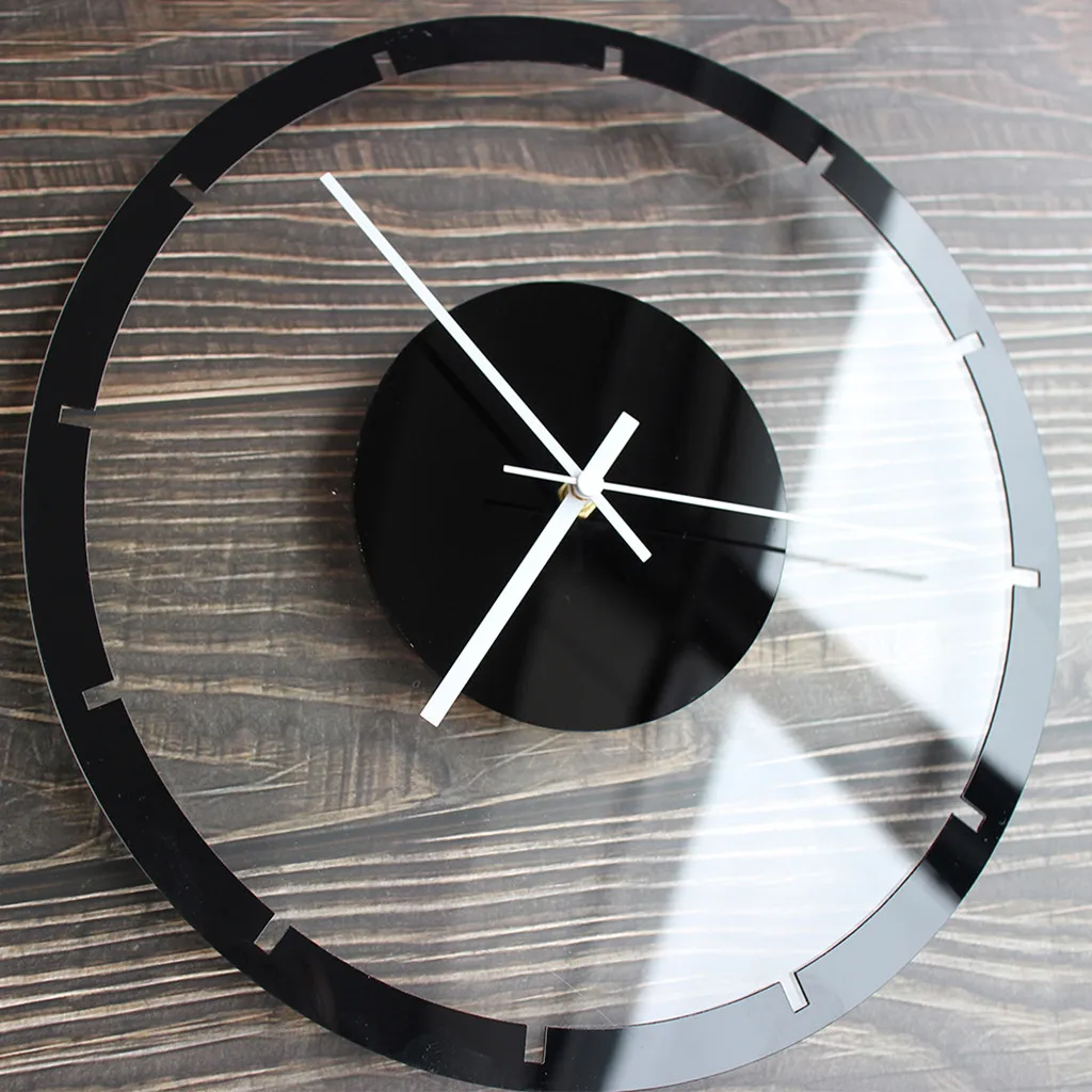 Wall Clock Modern Design Nordic Style Wall Clock Silent Transparent Acrylic Clock Home Living Room Wall Clock Modern Design Home