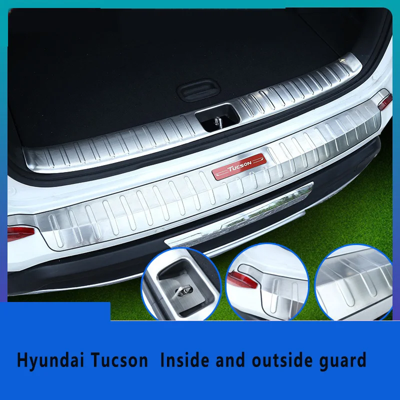 Новинка задние накладки из нержавеющей стали Tucson для Hyundai 15 19 дюймов|Обивка