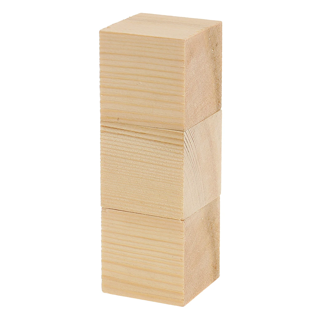 

Natural Wood Cube Blocks Unfinished Wooden Cubes For Hobbies Model Making Craft