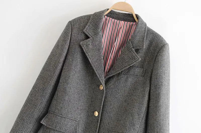 

Western Style 2019 Autumn New Style ren zi ni Single Breasted Female Suit D1351