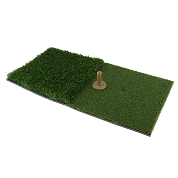 

Portable Golf Mat 24'' X 12'' Replacement Practice Training Hitting Grass Pad & Rubber Tee Holder Indoor Outdoor Golf Trainning