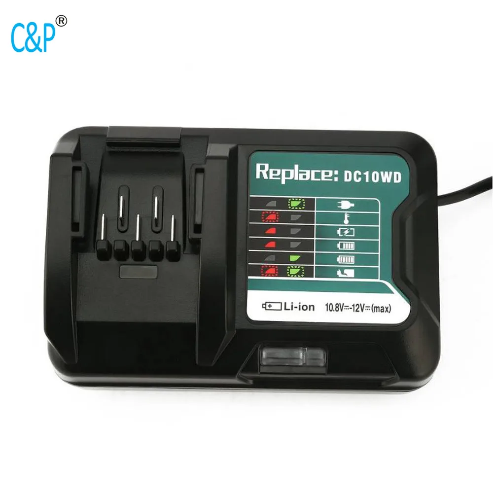 C&P Мак ch06 подходит для MAKITA 10,8 V 12V DC10WD DC10SA BL1015 BL1016 BL1021B BL1041B FD05 DT03 RJ03Z SH02Z PH04Z DC10SB Зарядное устройство