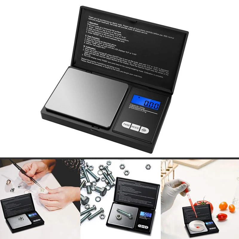 Electronic Precise Mini Digital Scales 200g*0.01g For Food Medicine Jewelry Scale Pocket Accuracy Weight Balance Portable Scale