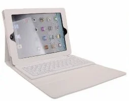 White Чехол для бизнес-клавиатуры, для iPad Pro 9,7 дюйма, мужская, офисная, беспроводная, заряжаемая, Bluetooth, клавиатура для женщин, iPad, кожаный протектор - Цвет: White