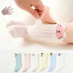 2019 новые летние детские носки из сетчатой ткани с красивой графикой из мультиков; высокое Canister сапоги до колена Детские обороны москитные