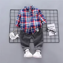 Spring Baby Boys Clothing Infant Gentleman Tie Shirt Pants 2Pcs/Sets Kids Clothess Cotton Children Leisure Suits 1 2 3 4 YEARS