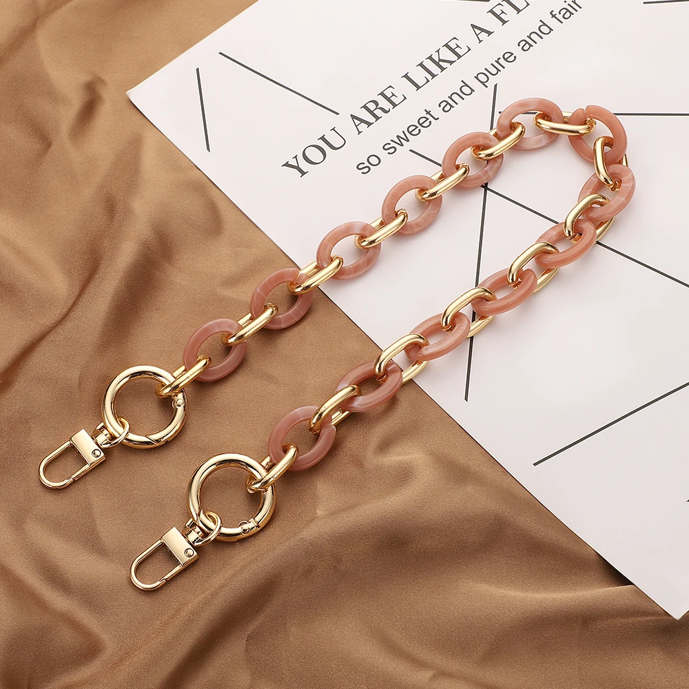 New Acrylic Bag Chain Bag Strap Removable Bag Accessories Colourful Women's Resin Chain chain of bags Purse Chain Fishbone chain