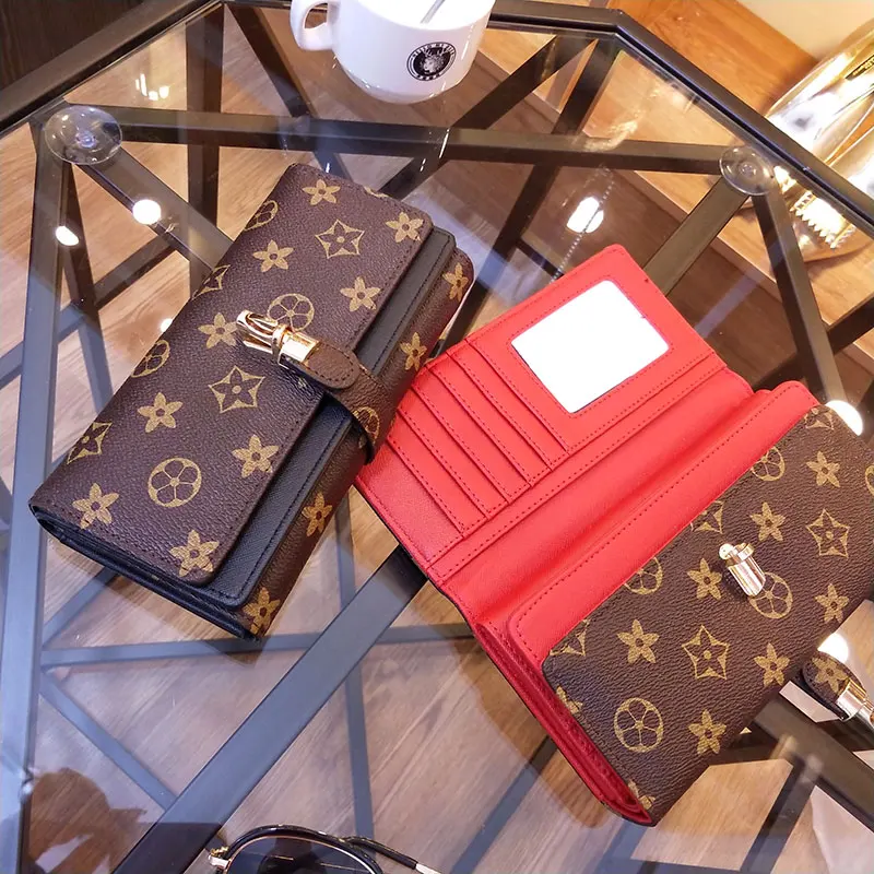 Women Long Wallet Female Purses Luxury Wallet Famous designer Clutch Money Bag PU Leather Wallet Coin Purse Card Holder Walle